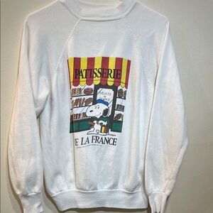 SNOOPY VIVE LA FRANCE Tourist Crewneck sweatshirt Size S/M